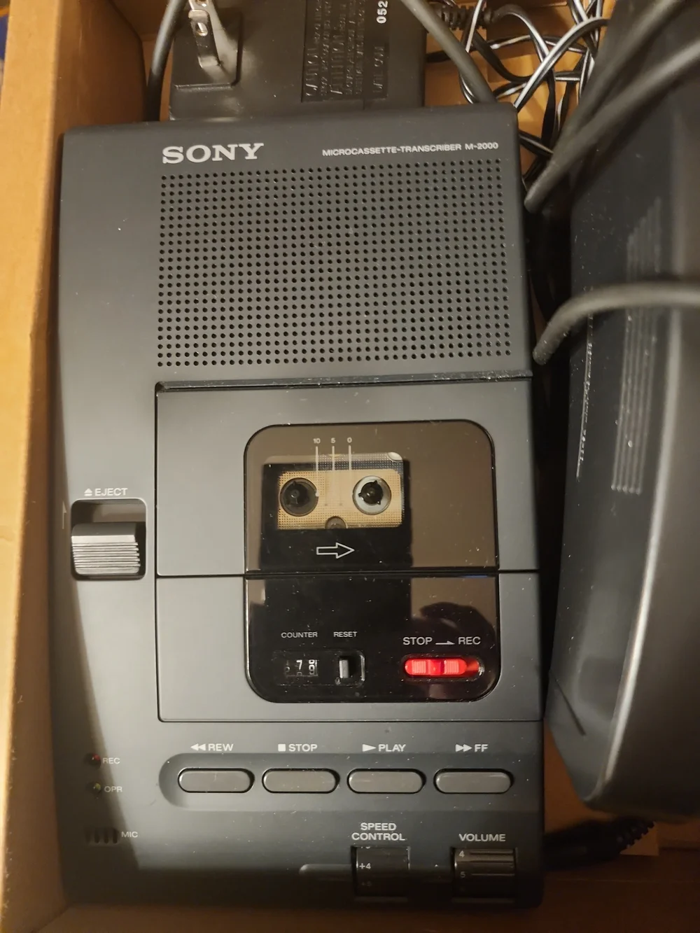 Sony Black Microcassette Transcriber M-2000 Style Recorder
